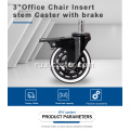 3-дюймовый роликовый полиуретановый прозрачный для офисного кресла